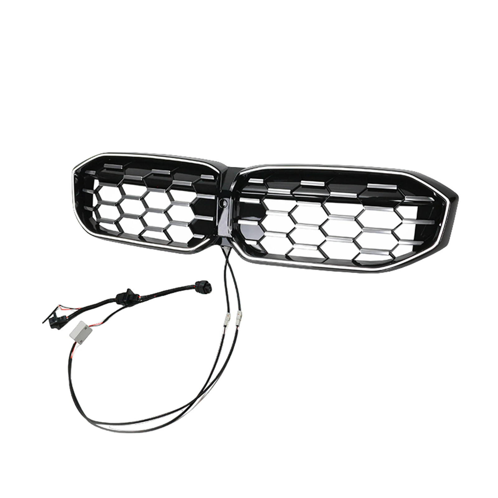 Para bmw série 3 g20 320i 330i 2023-2024 grade dianteira rim corrida grill superior radiador capa malha grade com luz led