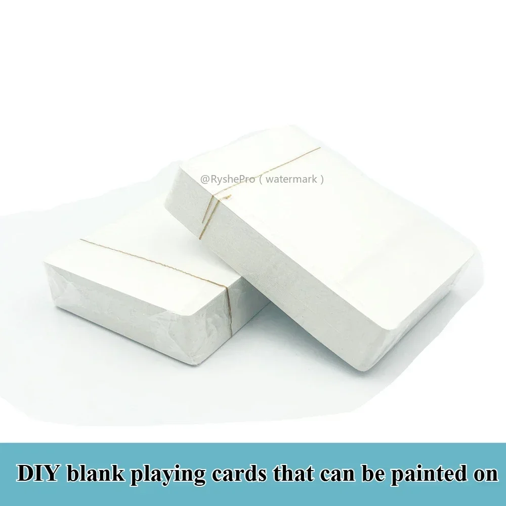 Blank Playing Cards 54PCS Two-sided White Blank Index Flash Cards To Write on Printable Study Learning DIY Gift Game Cards