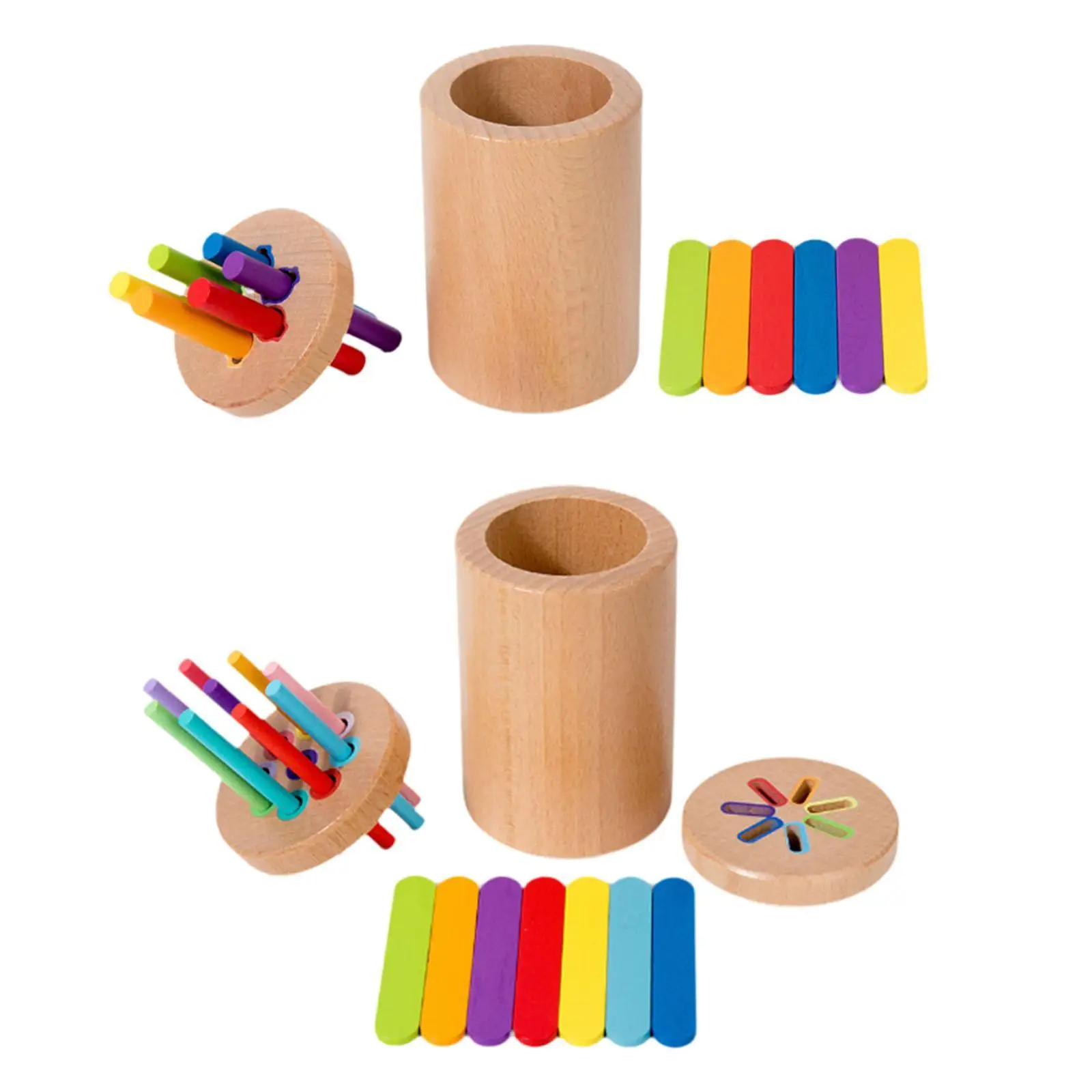 Kids Sorting Cup Preschool Learning Activity Cognitive Color Sorting Toy