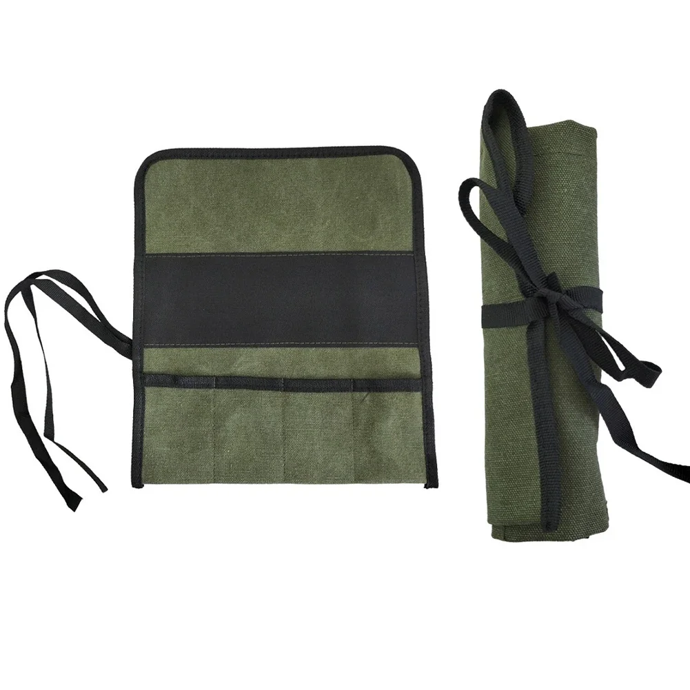 1PC Oxford Cloth Roll up Tool Bag Multi-Pocket Pouch for Wrench Screwdrivers Drills - Hanging Tool Organizer