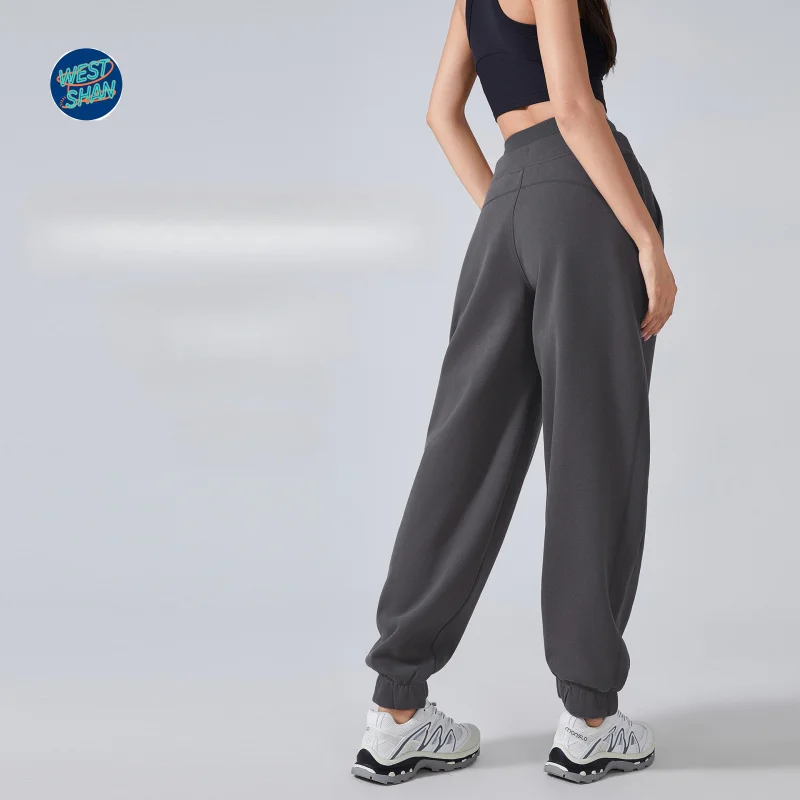 WESTSHAN EU US Taglia Autunno Inverno Foderato in pile Pantaloni sportivi caldi per le donne Pantaloni sportivi casual Pantaloni larghi da yoga fitness jogger