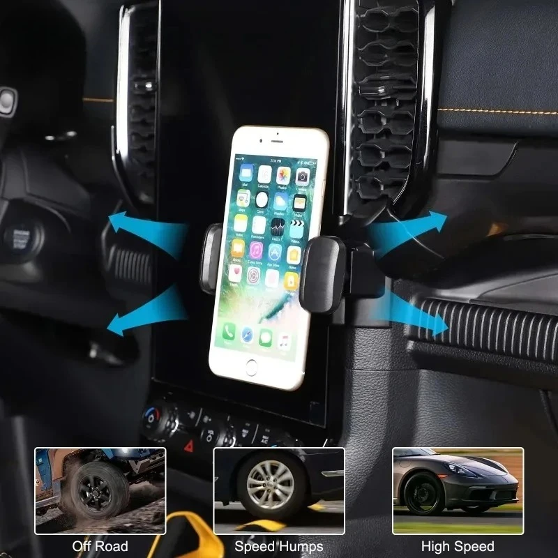 

Car Accessories For Ford Ranger T9 2023-25 Car Central Control Air Outlet Right Side Mobile Phone Holder GPS Navigation Bracket