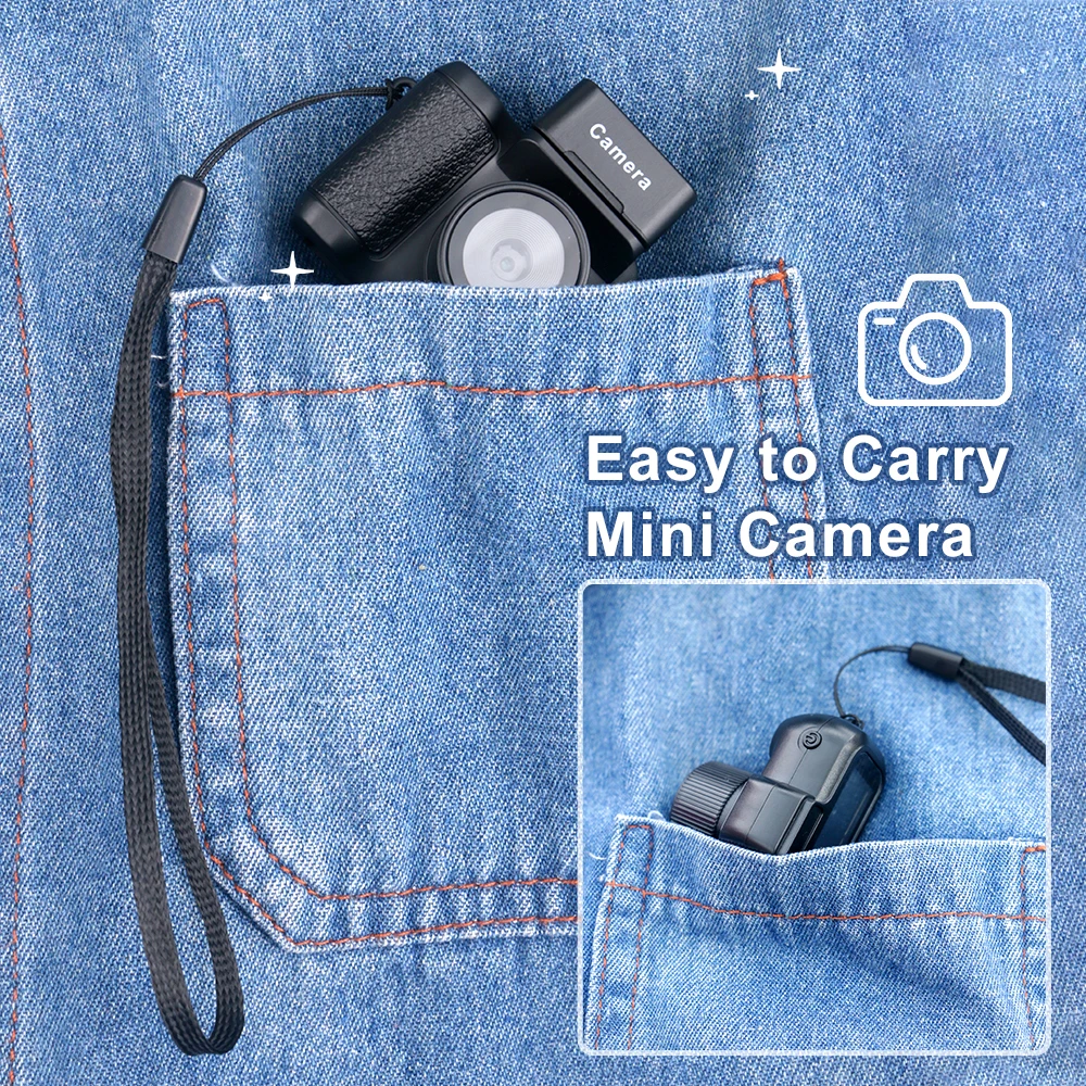 Y4000 Mini fotocamera stile Monoreflexes con lampada Flash e Dock batteria videoregistratore portatile DV 1080P con schermo LCD Y3000