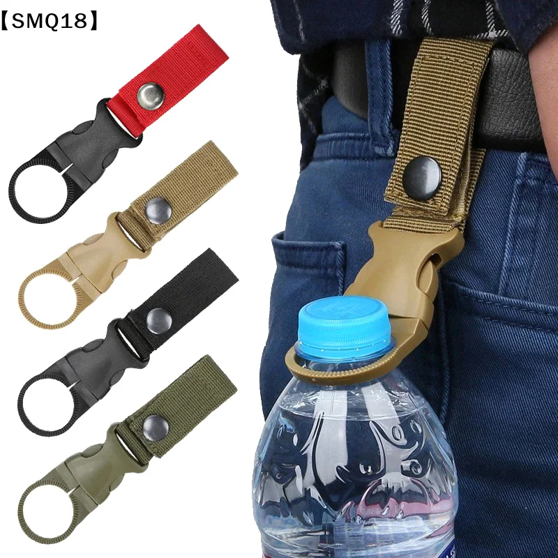 1Pcs Webbing Buckle Hook Water Bottle Holder Clip Outdoor Nylon Climb Carabiner Belt Backpack Hanger For Outdoor【SMQ】