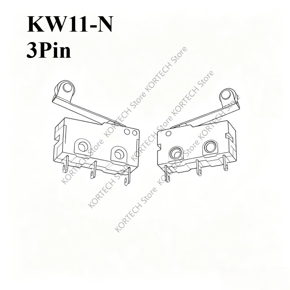 20PCS/Lot Original new  Mini Micro Switch KW11-N 3Pin With Roller Limit Switch KW11-3Z KW12-N