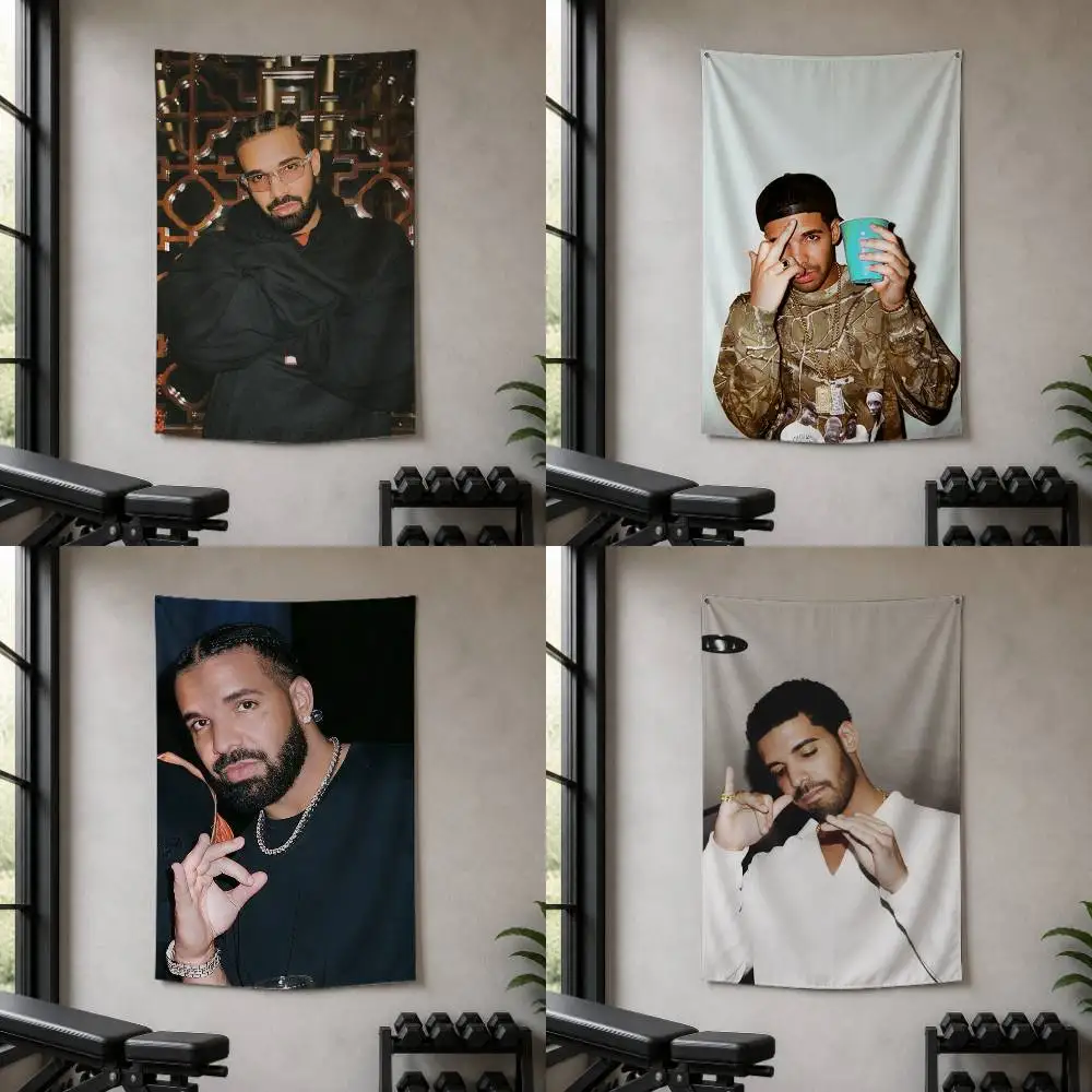 singer Drake Decorative Hanging Flag with Grommets for Garage Bedroom Dorm Wall Decor