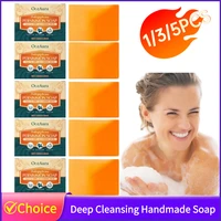 Jabón de caqui hecho a mano, jabón corporal hidratante, jabón de ducha y Facial, limpieza profunda para el cuidado de la piel del cuerpo y la cara, 1/3/5 Uds.