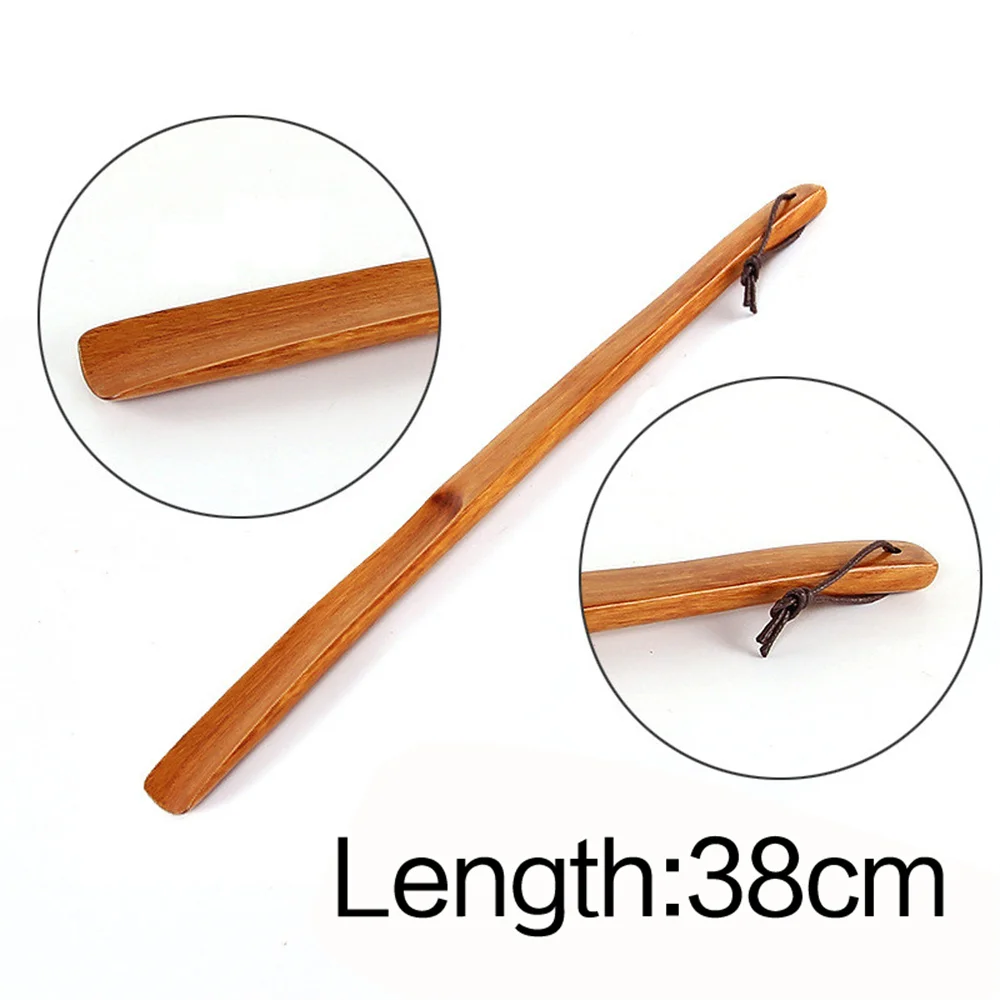 1pcs Professional Wooden Shoe Horn Flexible Long Handle 32/38/55cm Shoehorn Useful Shoe Lifter Professional Shoe Spoon Home Tool