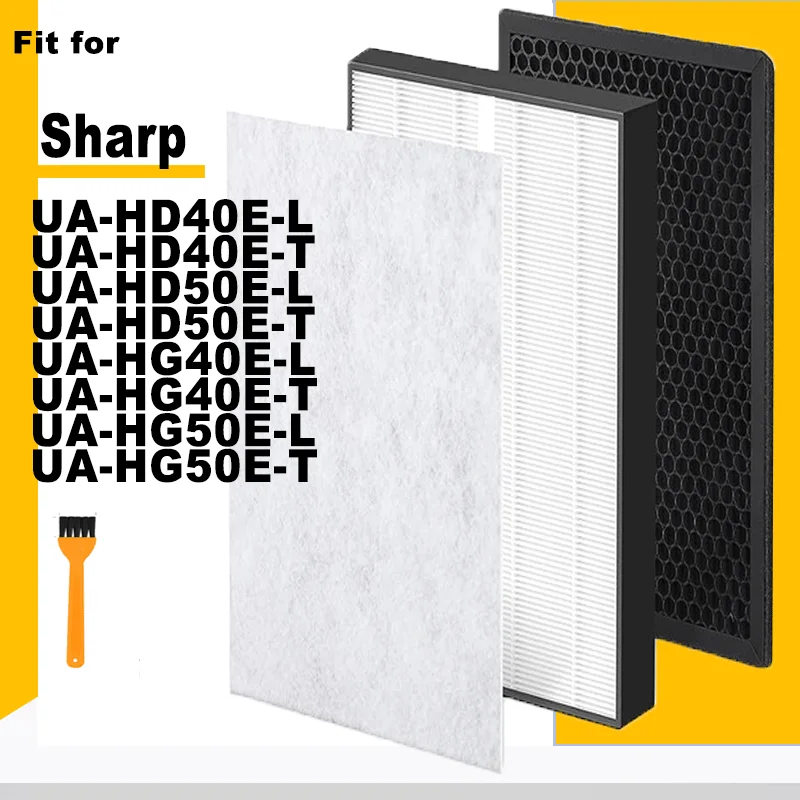 HEPA filter UZ-HD4HF Carbon filter UZ-HD4DF for Air Purifier Sharp UA-HD40E-L UA-HD40E-T UA-HD50E-L UA-HD50E-T UA-HG40E-L