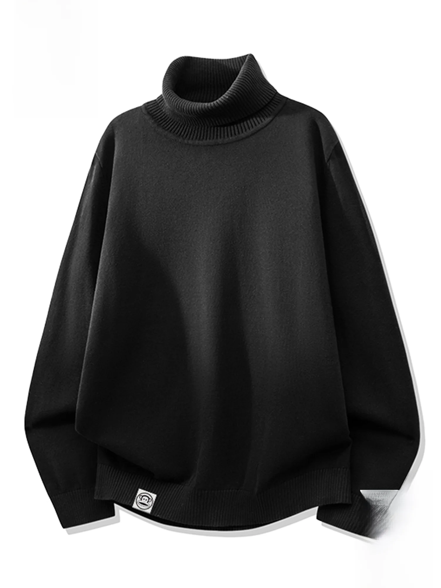 

PaulFrank High Collar Loose Fit Pure Cotton Knitted Sweater Men's Casual Warm Winter Top Comfortable Soft Medium Gauge