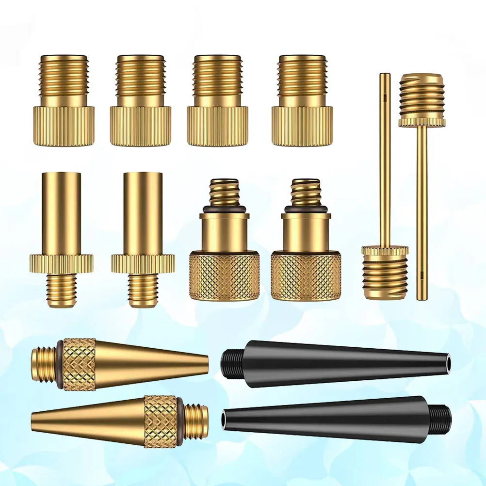 

14pcs Bike Valve Adapter Converter Tool Copper Plastic For Pump Air Compressor Universal Bicycle Tire Repair