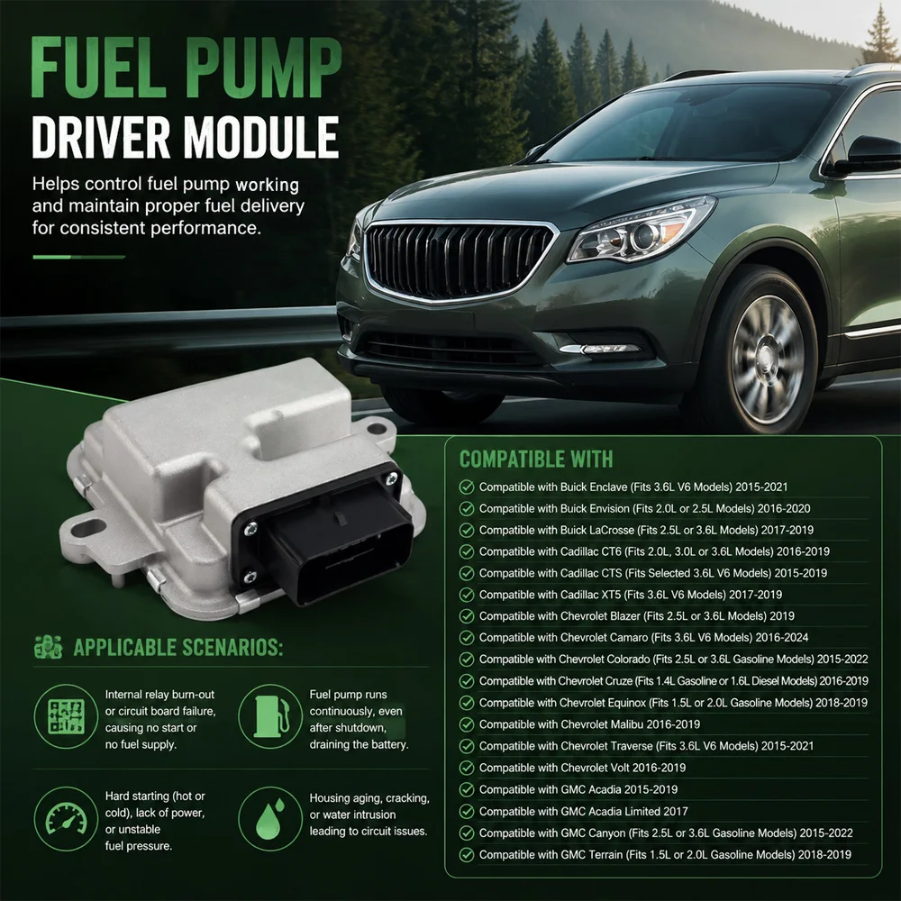 For GMC Acadia Canyon Buick Enclave Cadillac CT6 XT5 Chevrolet Camaro Blazer Fuel Pump Control Module 23382564 23199154 23482909