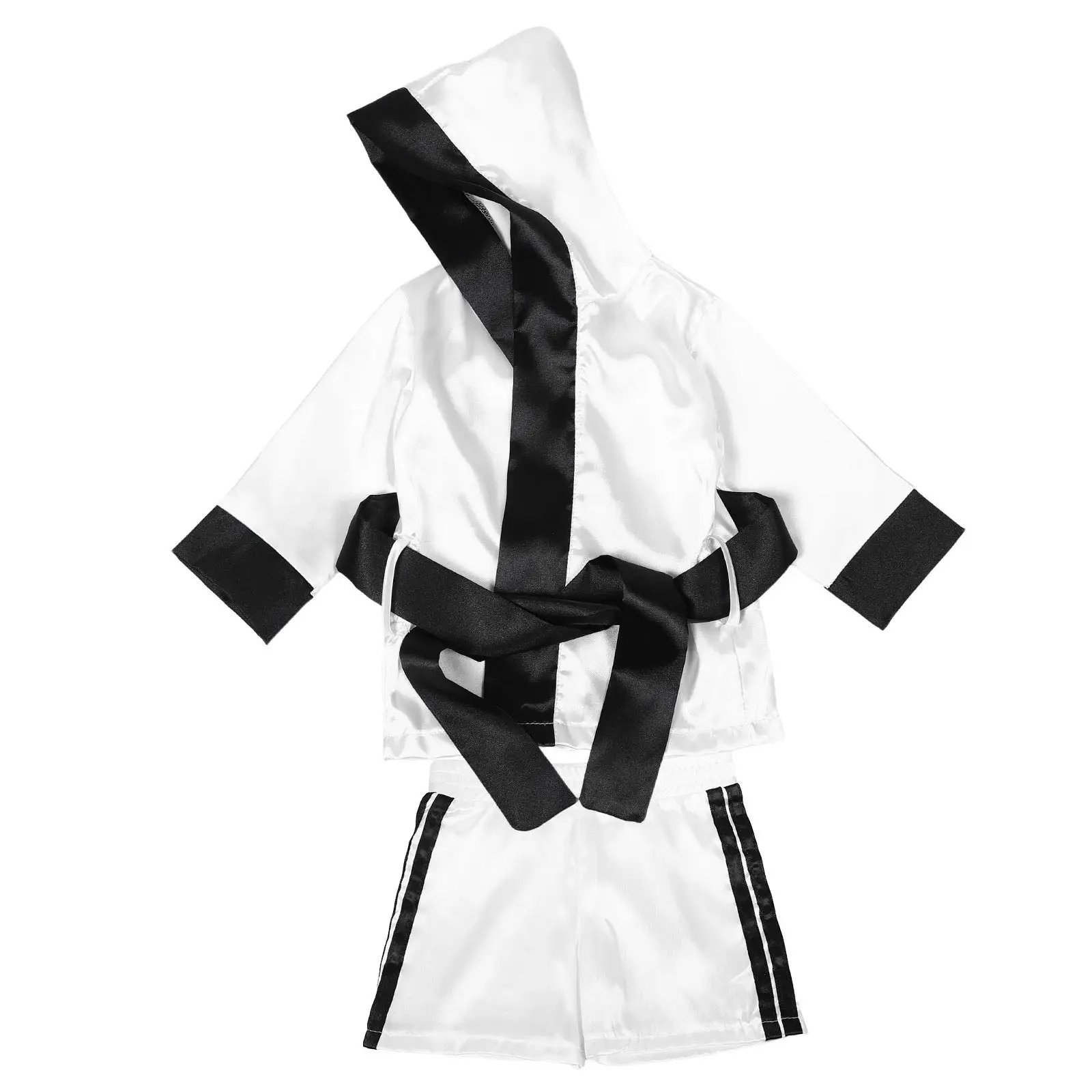 1Set Newborn Boxing Robe and Shorts Baby Boxing Costume Toddler Photography Prop Boys Girls Photo Outfit Cute Baby Outfit