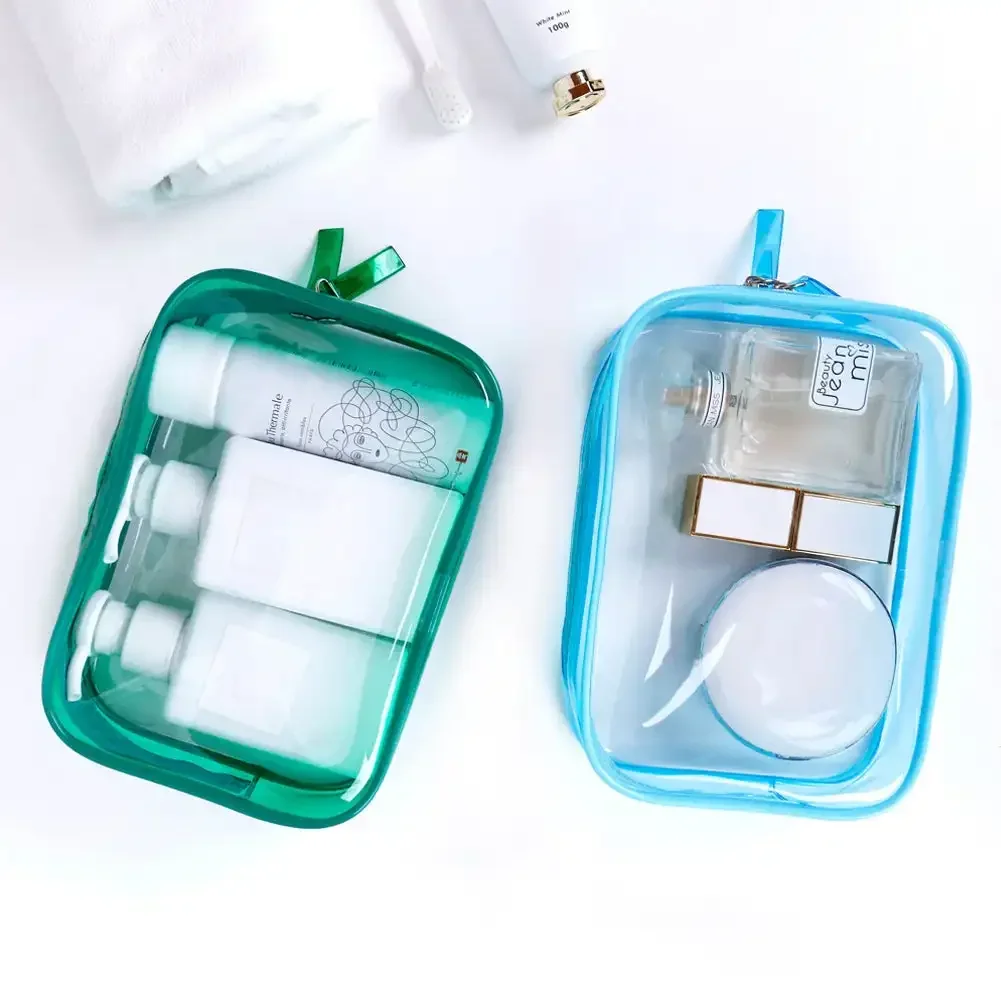 Transparent PVC Bags Travel Organizer Clear Makeup Bag Beautician Cosmetic Bag Beauty Case Toiletry Bag Make Up Pouch Wash Bags