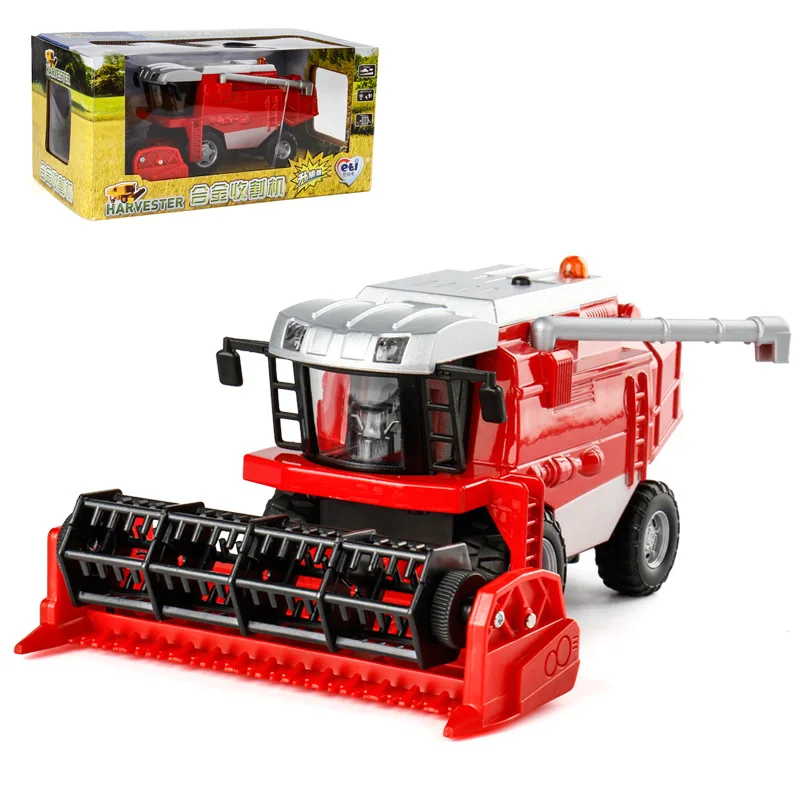 Alloy Combine Wheat Harvester Toy Car Model Farmer Tractor Toy Car Model Children Toy Gift B310