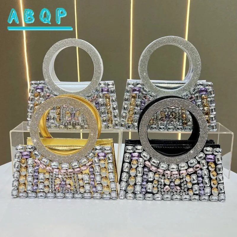 

New Diamond Dinner Women's Bag Luxury Brand Diamond Sparkling Dinner Party Handbag Fashion Women's Shoulder Bag High Quality