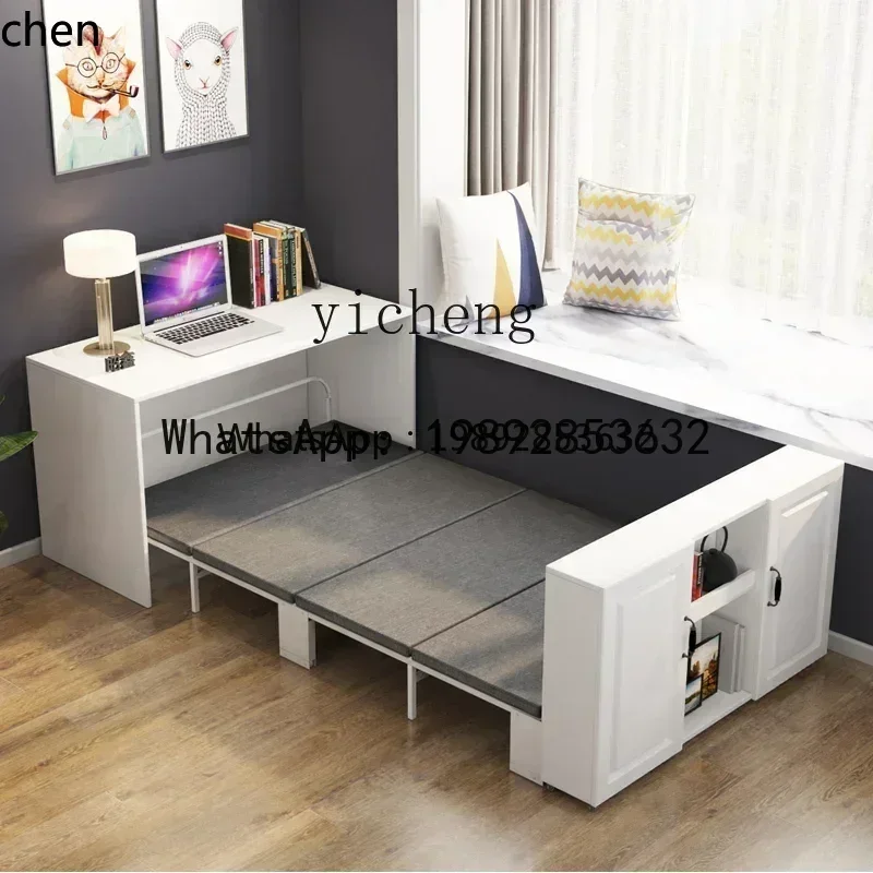 Folding bed single lunch break bed modern multi-function computer desk small apartment invisible desk