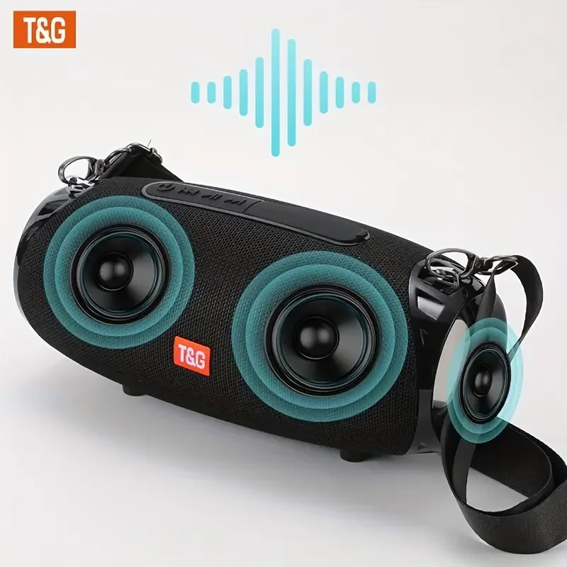 TG534 Tragbarer kabelloser Stereolautsprecher mit zwei Lautsprechern, TWS-Stereo-Freisprechanruf/FM/TF-Karte/U-Disk, zum Anschließen von Mobiltelefonen/Ta – Detail 5