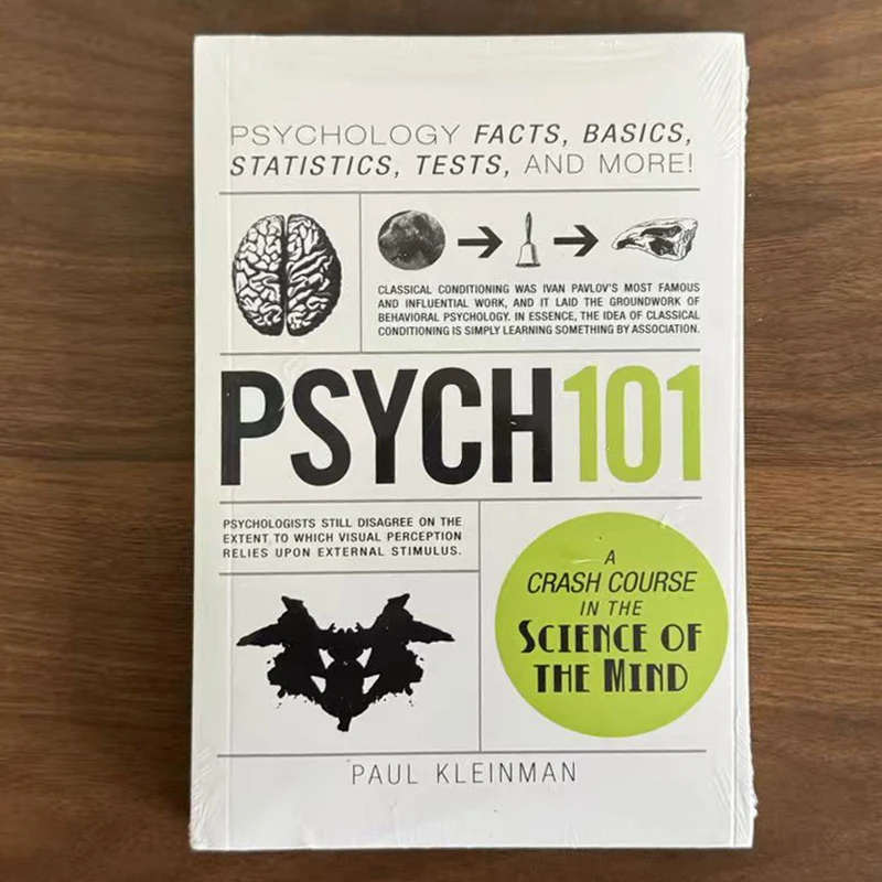 Psychology Reference English Book Paperback Psych 101 By Paul Kleinman A Crash Couse in The Science of The Mind Popular