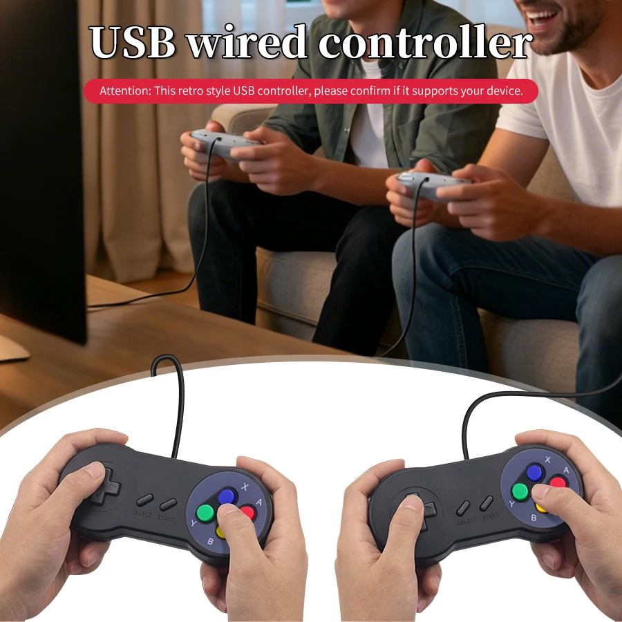 Mando de Juego USB, Joystick Retro para PC, NESPi, RetroPie, Control de Juego para Raspberry Pi 5 4 3 2 B Zero