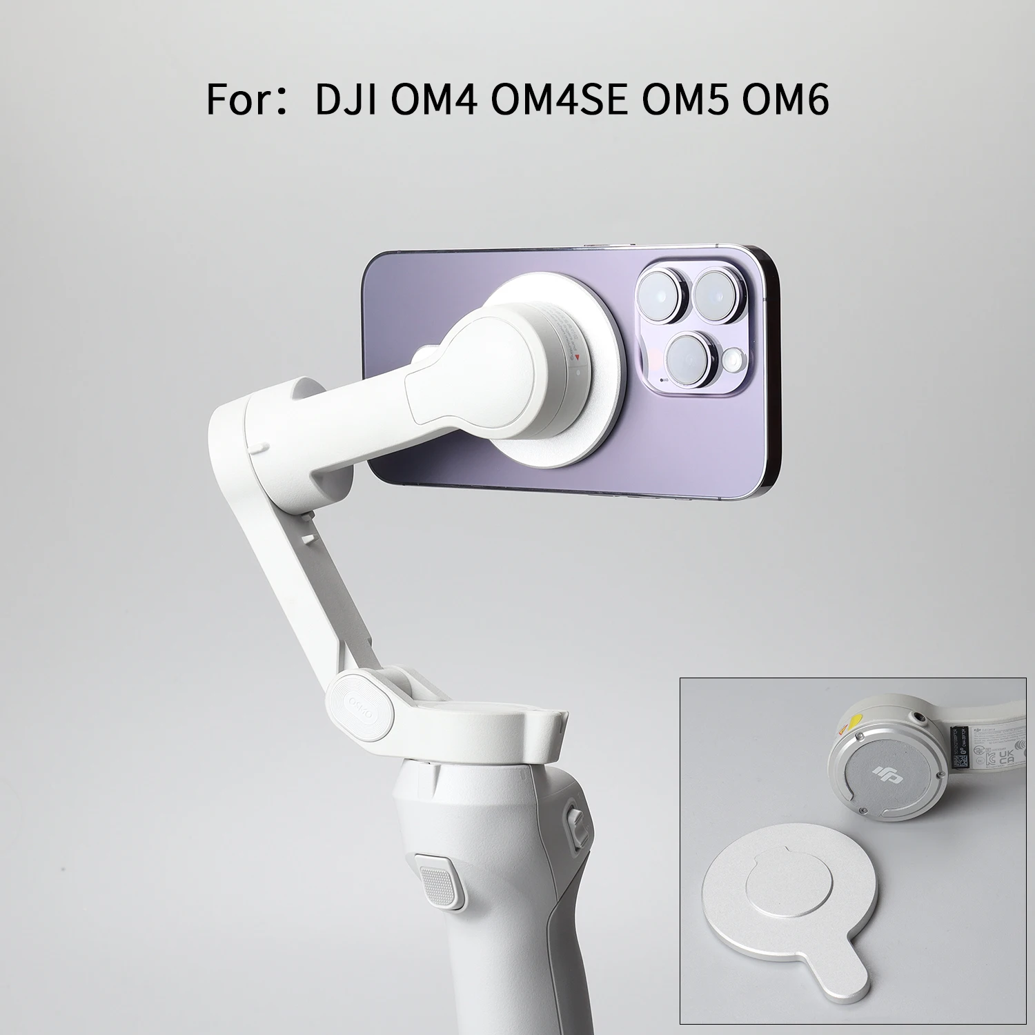 Universal Phone Holder Quick Release Bracket Magnetic Mount Adapter for DJI OM4/ OM5/ OM6 Handheld Gimbal for Magsafefor IPhone