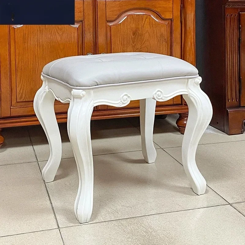 American solid wood dressing, home piano stool, shoe changing stool, European guzheng , simple makeup
