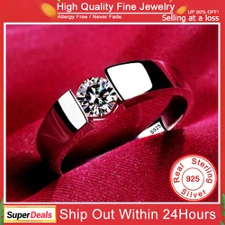 Original With Certificate 100% 925 Silver Rings for Men Women Good Quality 5A Zircon Diamant Rings Wedding Band Gift Jewelry