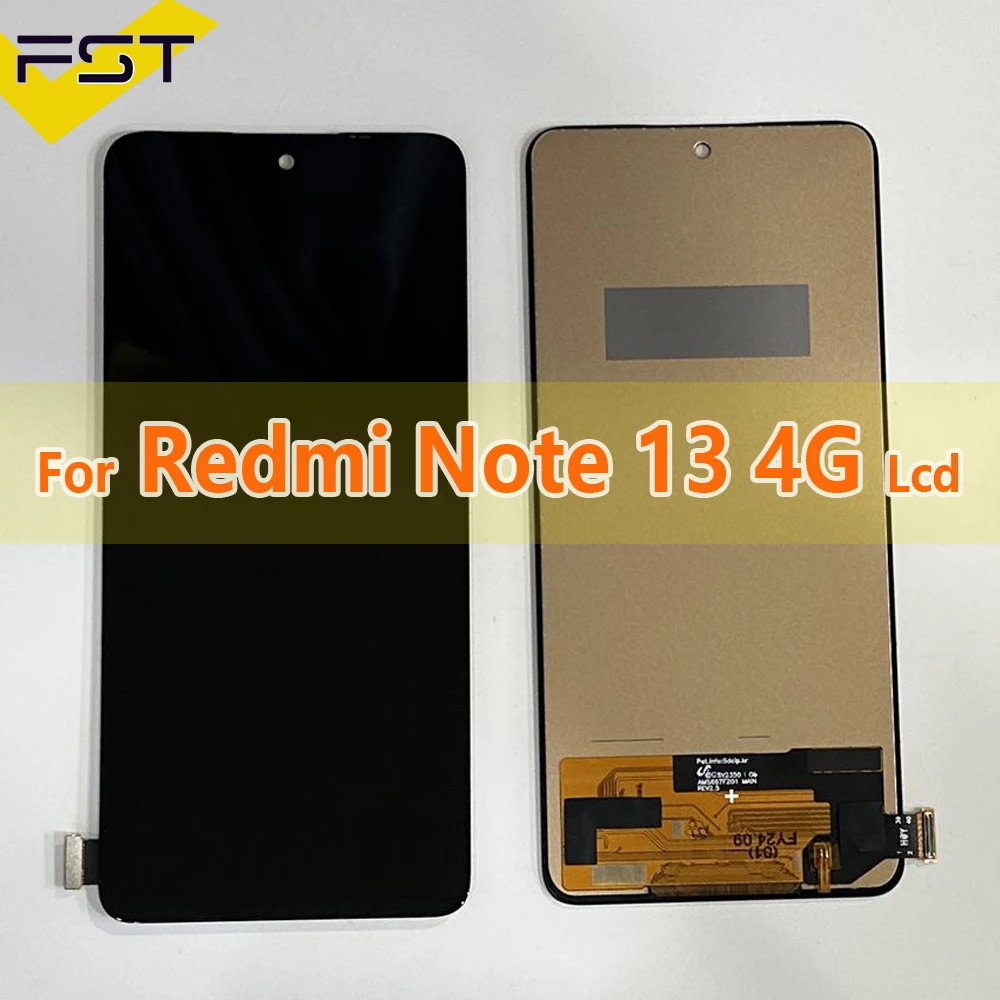 

6,67 "для Xiaomi Redmi Note 13 4G ЖК-дисплей с сенсорным преобразователем в сборе для 23129RAA4G, 23124RA7EO