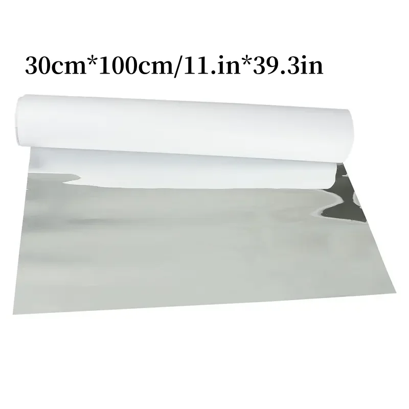 1Pc Wall Mirror Sticker Mirror Film Self-Adhesive Adhesive Film Bathroom Decorations Reflective Effect Home Decoration Stickers