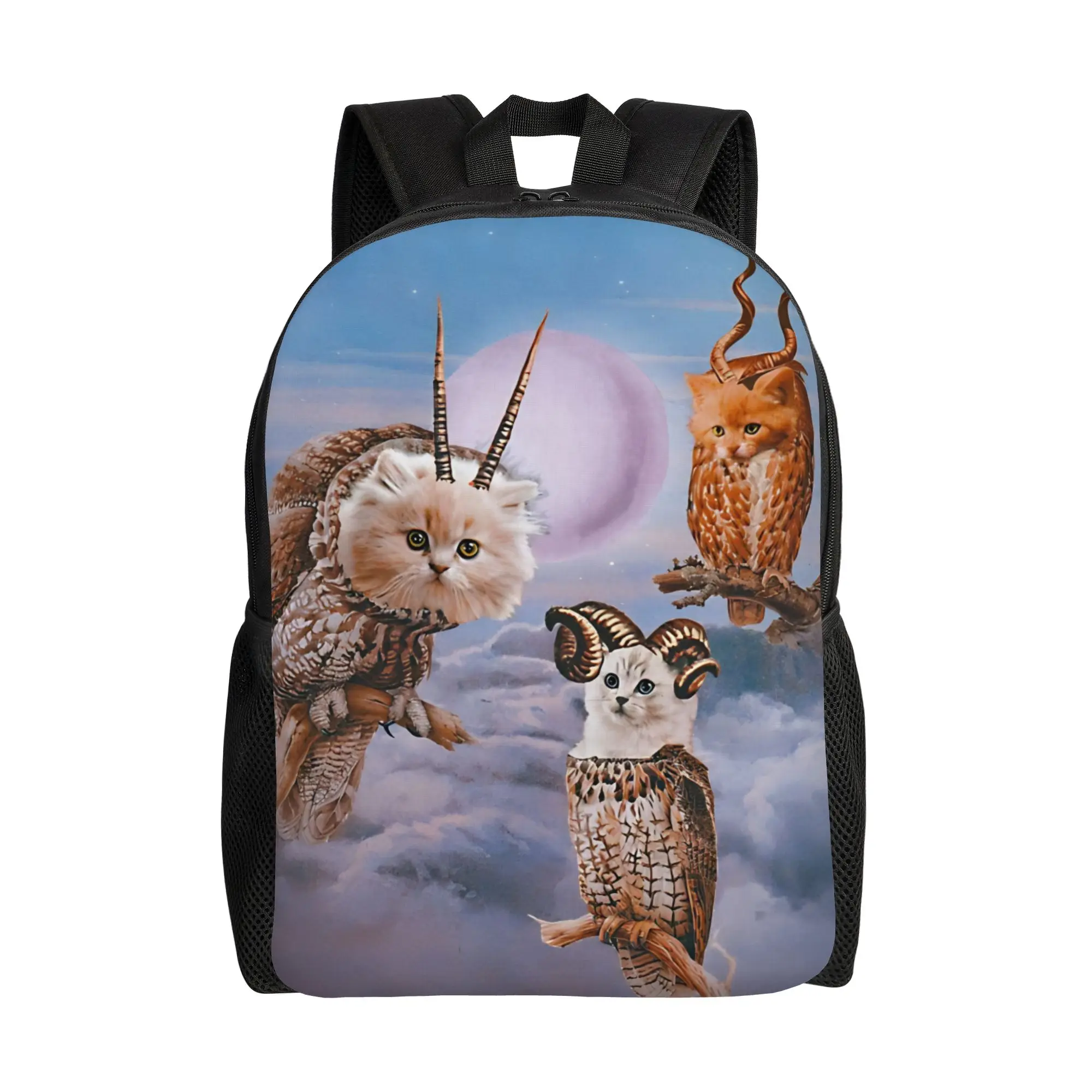 

Funny Cat Owl Meme Meowl Backpack for Men Women Teenage Student Daypack Laptop Computer Shoulder Bag Gift