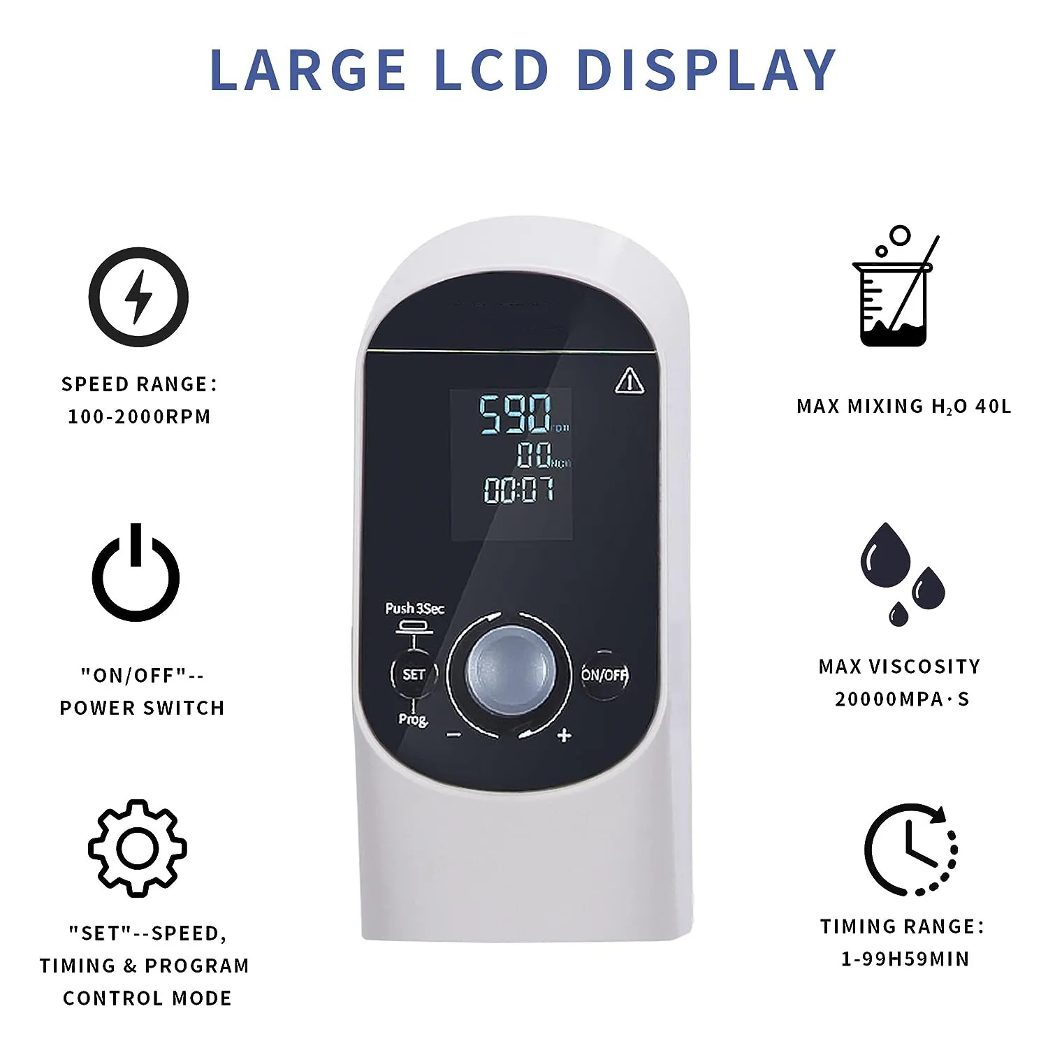 chemistry lab equipment Lab Stirrers Mixer with Stirring Rod and Stand  LCD Display Digital  Electric Overhead Stirrer Mixer