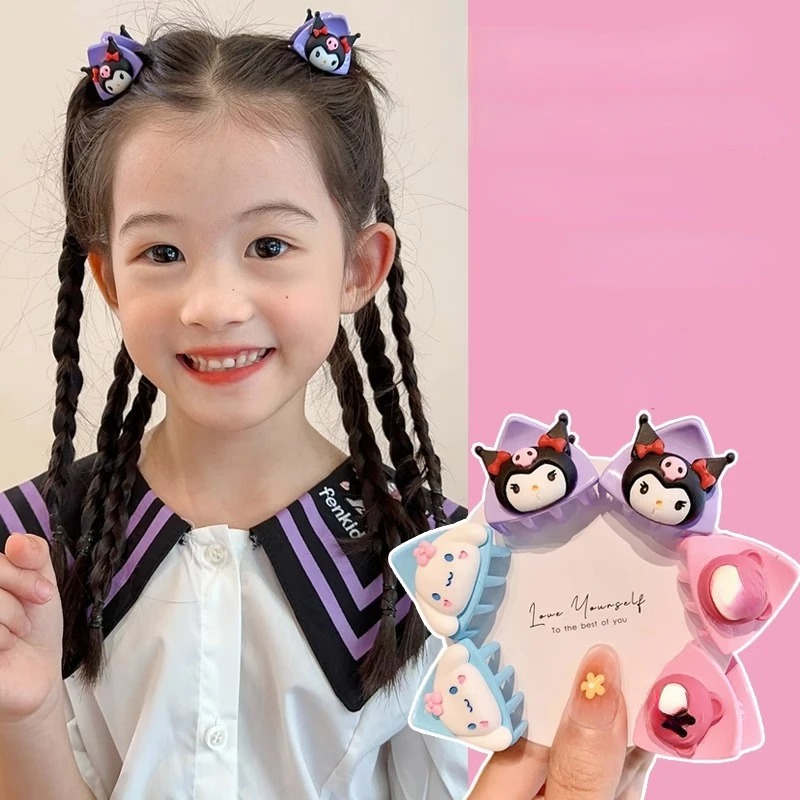 Sanrio Small Clip Kuromi Hello Kitty My melody Cinnamoroll Kawaii Hairpin Princess Bangs Hair Accessories that Doesn’t Hurt Hair