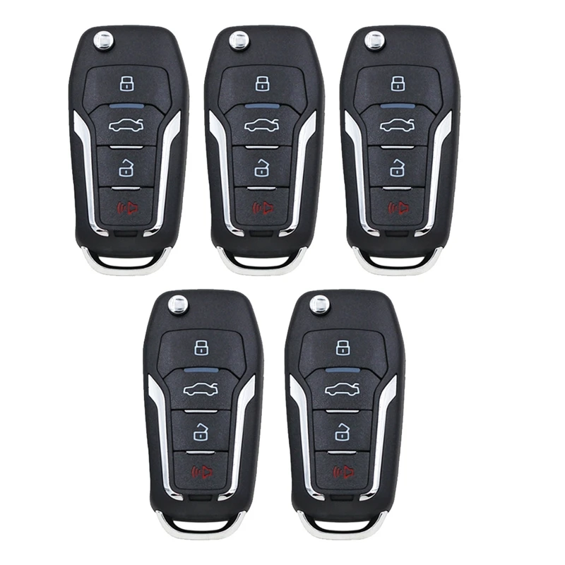 

5 Piece KEYDIY NB12-4 KD Remote Control Car Key Universal 4 Button Replacement For KD900/KD-X2 KD MINI/ KD-MAX For Ford Style