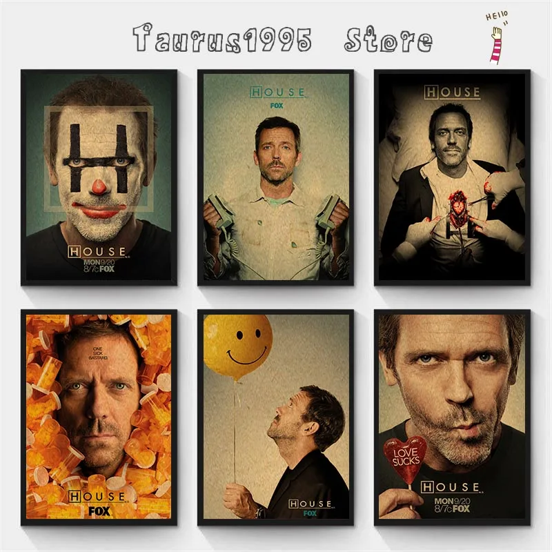 House M.D Movie Poster DIY Poster Kraft Paper Vintage Poster Wall Art Painting Study Stickers Wall Painting