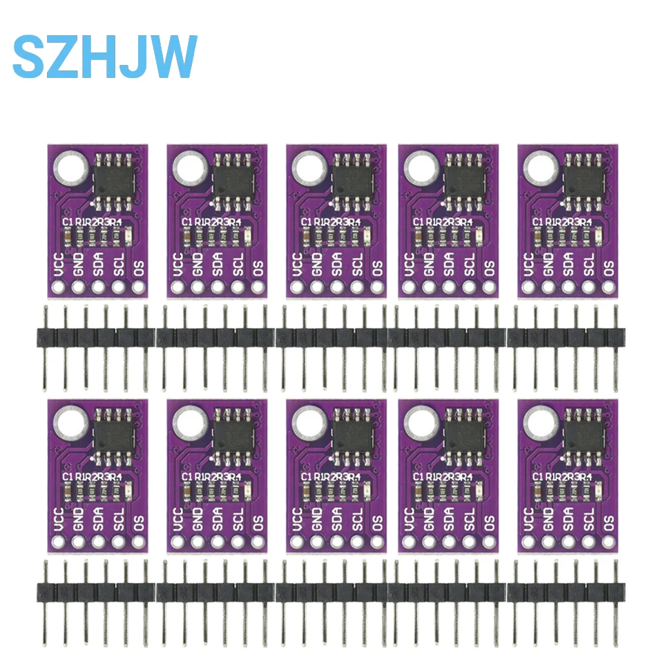 1-10PCS LM75 Temperature Sensor Module High Speed I2C IIC Interface High Precision Development Board For Arduino LM75A