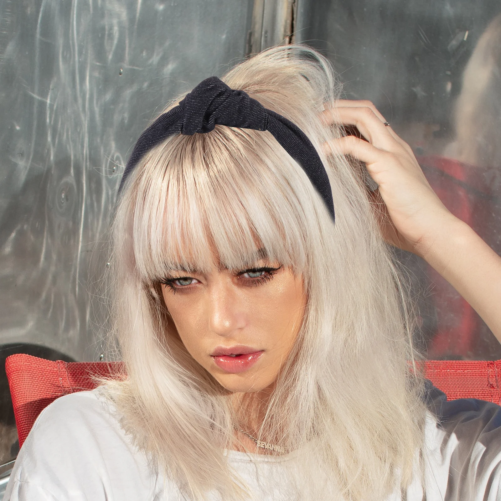 

3 Pcs Denim Hairband Baby Girl Headbands Cute Hair Ribbons Thin Cloth Wide Sided Hairband Hair Accessory Women Hairstyles Party