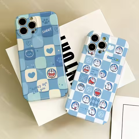 Cute D-DoraemonS For Samsung S24 25 23 22 Ultra Plus A 04E 5G HD Hard Cover Film Shell