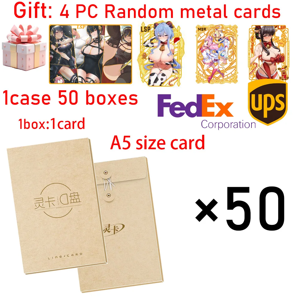 Wholesale Ling Card D Disk A5 Card Sexy Card Fold Card Anime Hobby Collection Waifu Cards ACG Girls