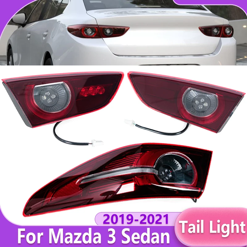 

For Mazda 3 Sedan 2019 2020 2021 Car Tail Light Assembly Taillamp Rear Reversing Light Brake Lamp Turn Signal Light Fog Lamp
