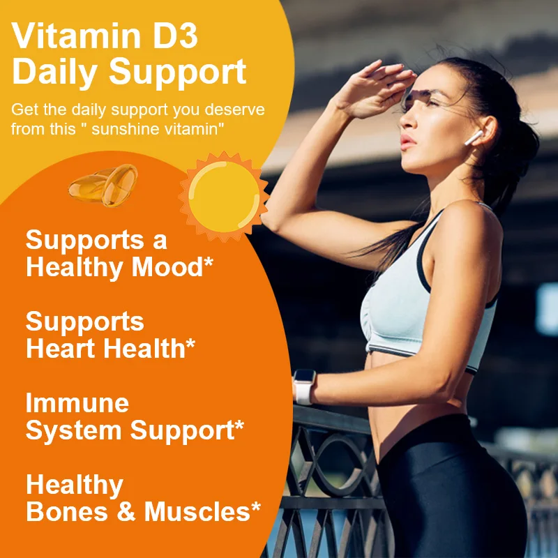 Vitamin D3 125mcg Weekly Supplement - Vitamin D Capsules for Immune - Easy Swallow Pure Vitamin D3 Capsules