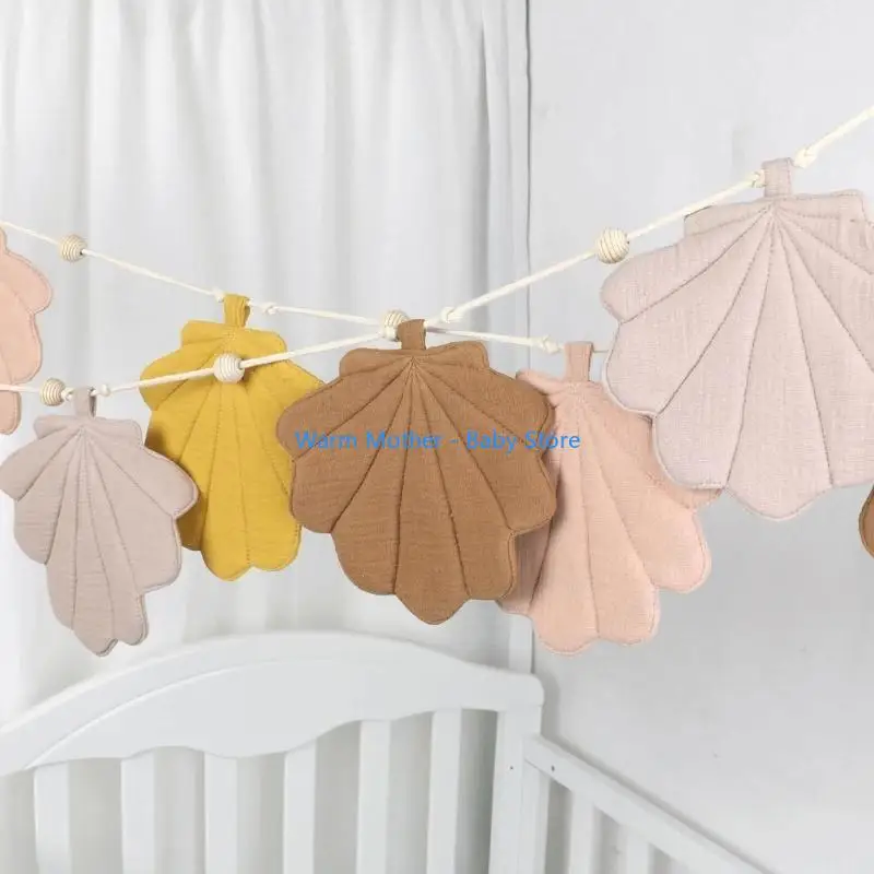 

Shell Shaped Bunting Banners Soft and Safe Baby Garland Flag Newborn Photoshoots 57QE