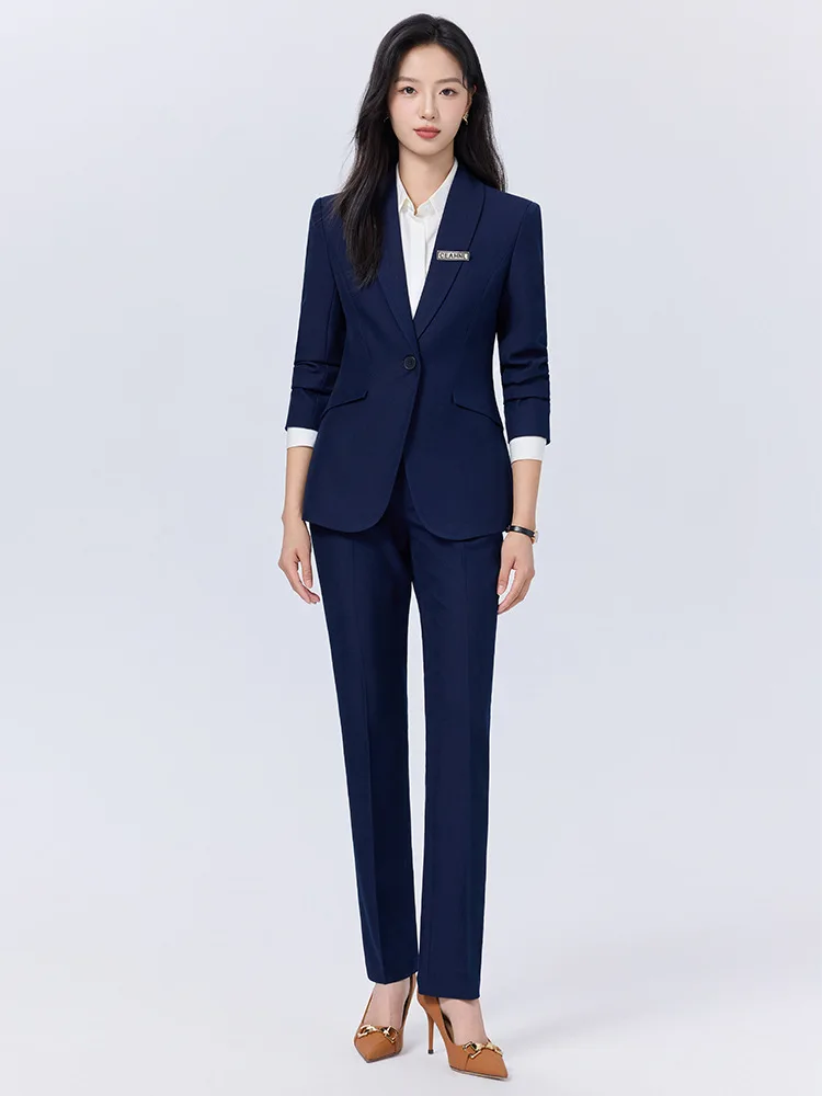 2025New professional attire with a high-end feel, formal interview suit, elegant blazer, workwear, autumn suit set for women