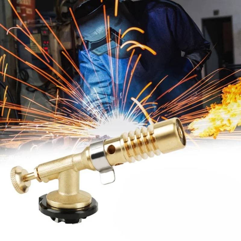 Professional Portable Brass Kitchen Cooking Gas Butane Culinary Torch Welding BBQ Flame Gun