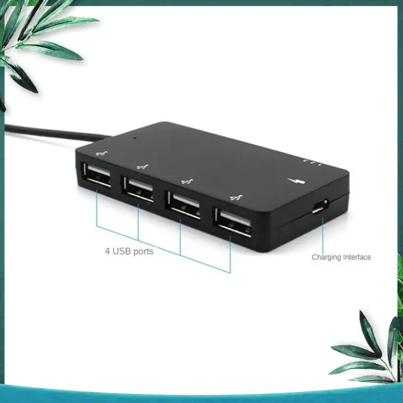 (NEW) 1 Set Micro-USB OTG 4 Port Hub Power Charging Adapter Cable Multi-Port Adapter USB Hub For Smartphone Tablet High Speed