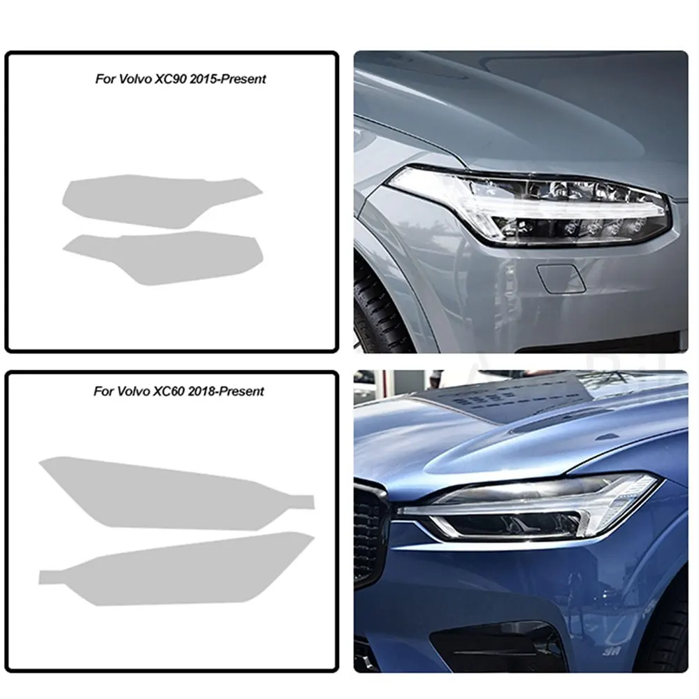 

PPF 2- шт. Автомобильный передний фонарь, прозрачная наклейка из ТПУ, защитная пленка для фар для Volvo XC90 XC40 XC60 S60 S90 V60 V90, аксессуары