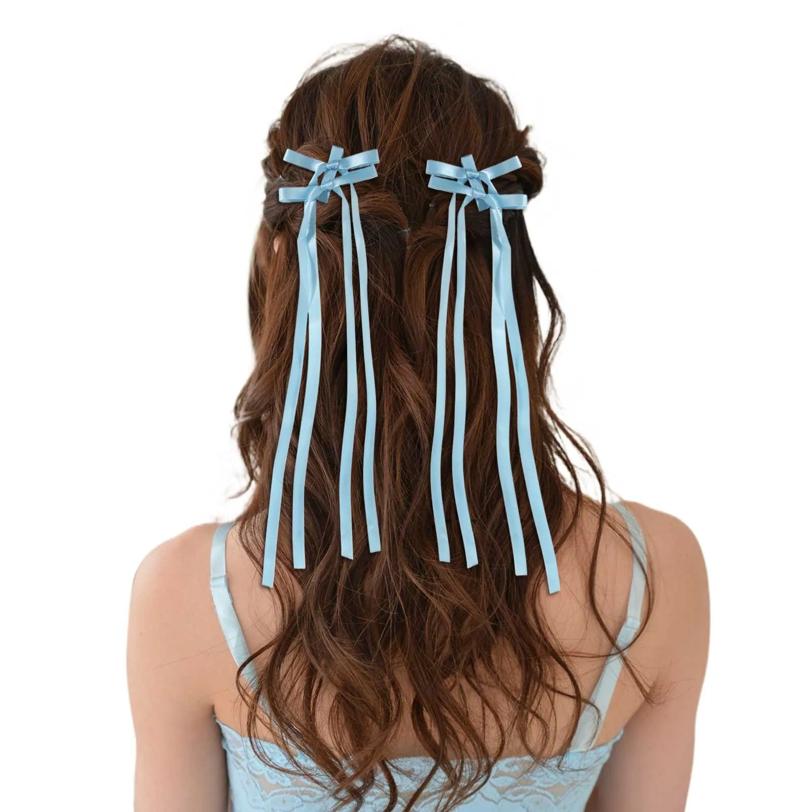 Fiocchi per capelli in raso di seta con nappa per le donne fasce con nappe per capelli spessi fasce carine per ragazze fasce sportive per capelli