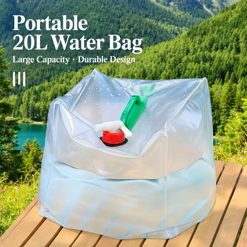 10L Collapsible Camping Water Bucket Portable Liquid Storage Bag for Outdoor Trip Camping Activity Water Holding Container