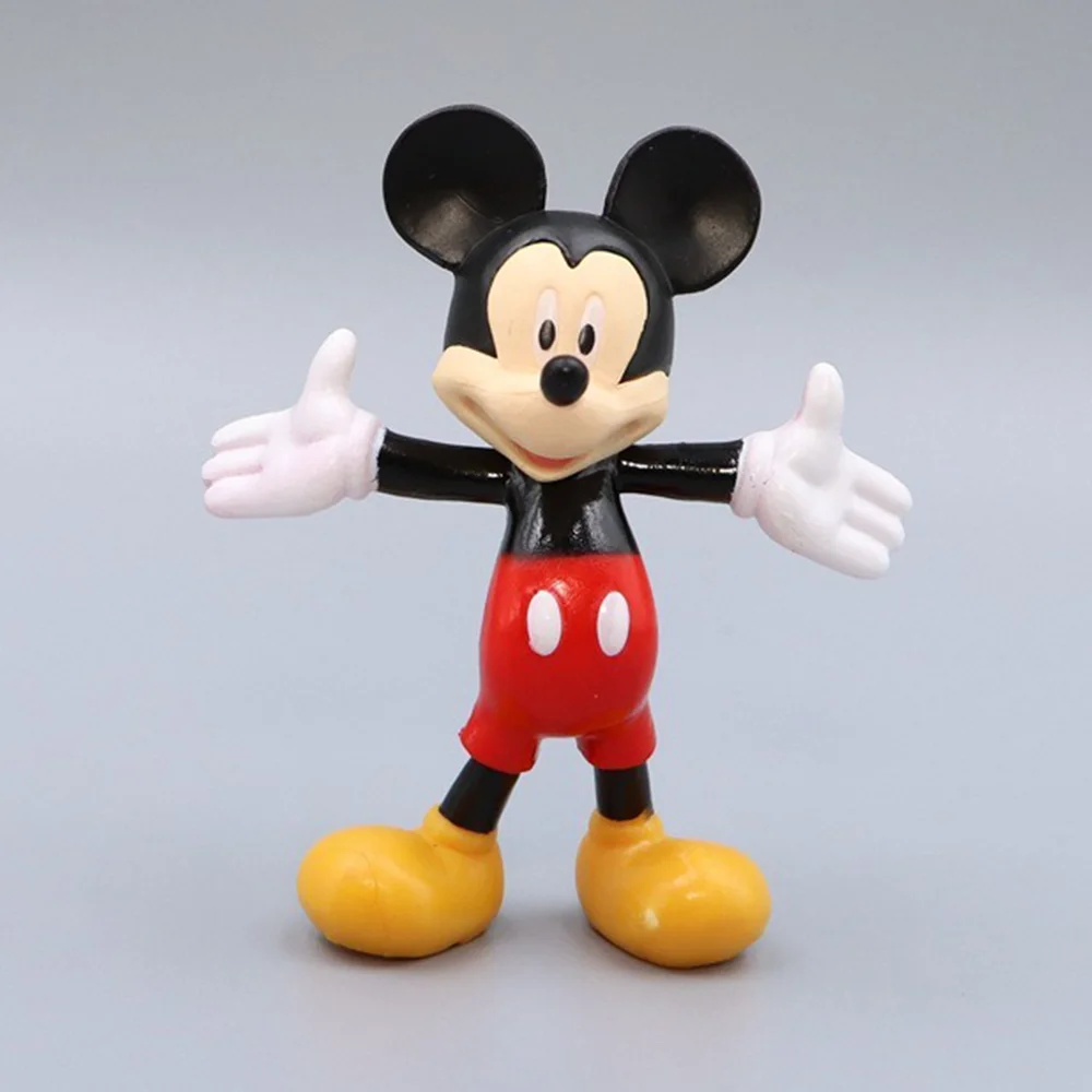 ディズニークリスマスミッキーマウスアニメ人形アクションフィギュアミニフィギュア子供のおもちゃグッズモデル子供のためのギフト