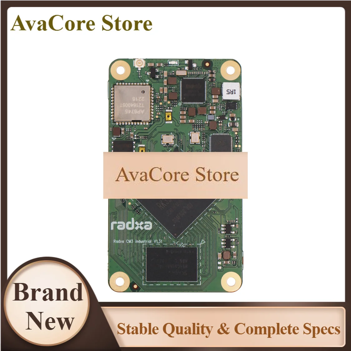 AvaCoreRadxa CM3I RK3568(J) 4-core CPU Industrial Compute Module, GPU, NPU, 4K HDMI And 4x100-Pin B2B Connector, Single Board Co