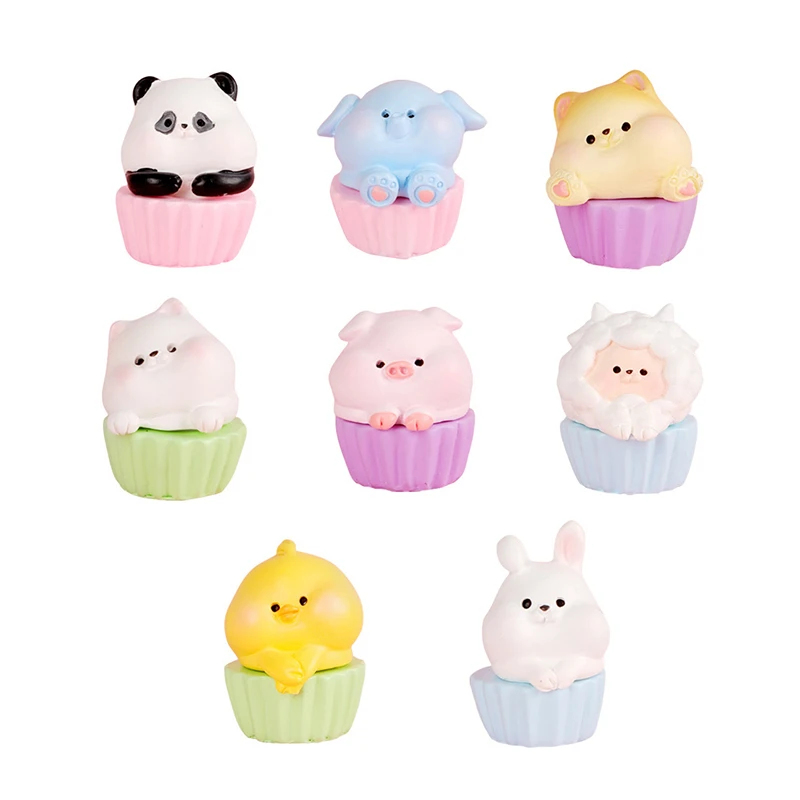 Creative Cute Mini Paper Cup Animals Decoration Micro Landscape Ornament DIY Home Decorations Cartoon Mini Ornaments Gifts